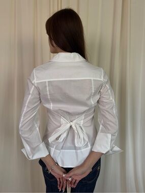 Tie back dress shirt